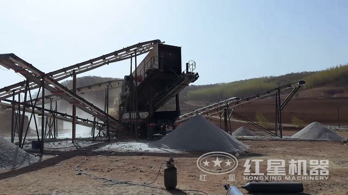 北京移動碎石機客戶現場 北京移動碎石機客戶現場