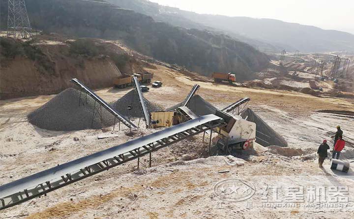 小型反擊碎石機客戶現場